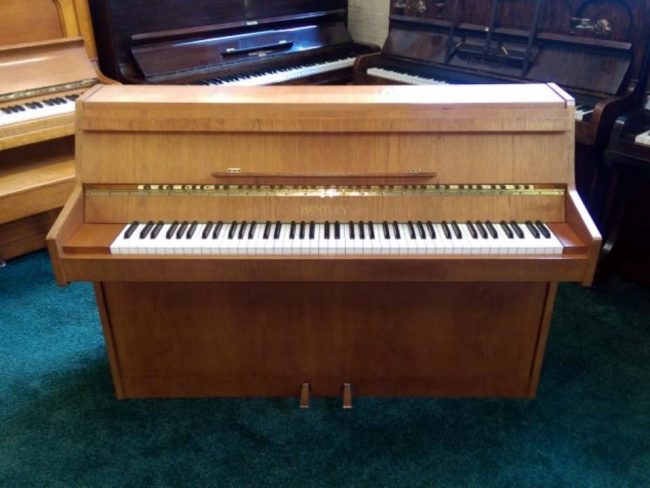 bentley overstrung modern in teak piano 1